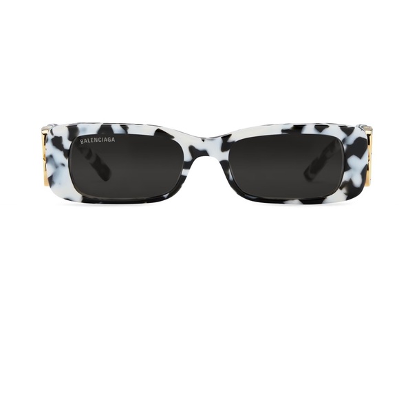 Balenciaga DYNASTY RECTANGLE SUNGLASSES IN WHITE - Picture 2 of 11